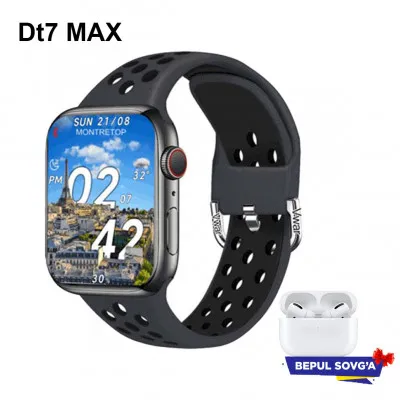 Смарт часы DT7 MAX Chrome editon +Bonus Apods Pro A copy